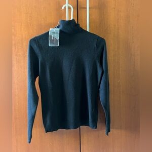NWT Ralph Lauren Black Label Cashmere Jersey Turtleneck in Small *hole at elbow*